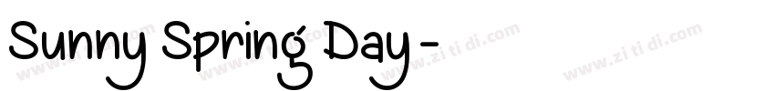 Sunny Spring Day字体转换